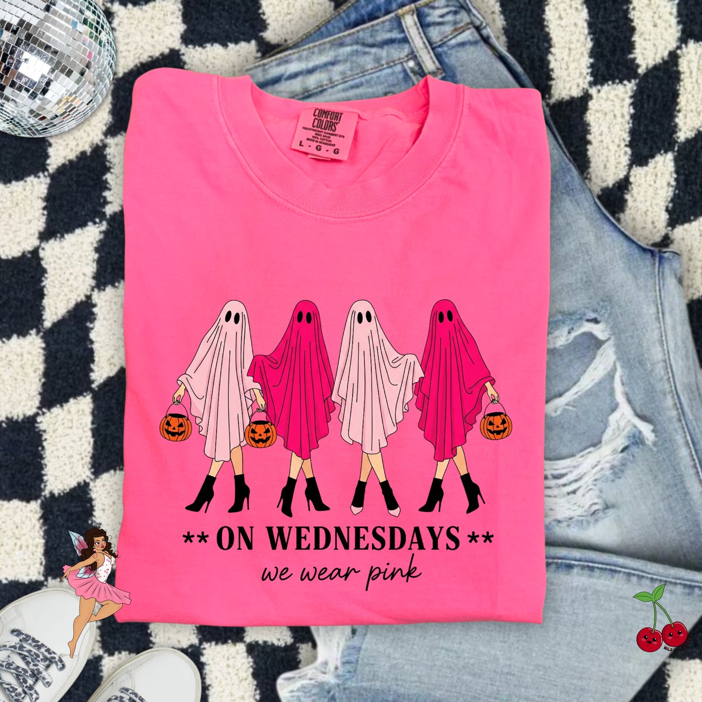 Pink Ghosts in heels Tee