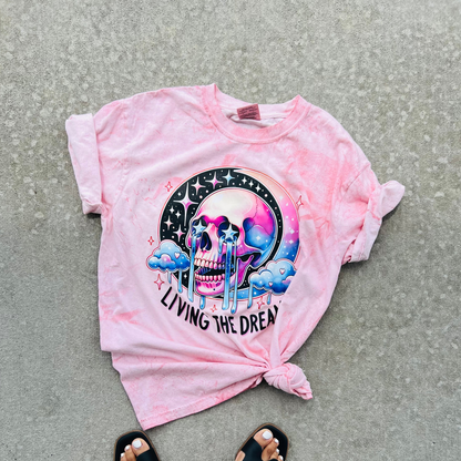 "Living the Dream" Short Sleeve Skeleton T