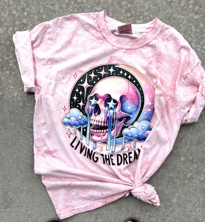 "Living the Dream" Short Sleeve Skeleton T