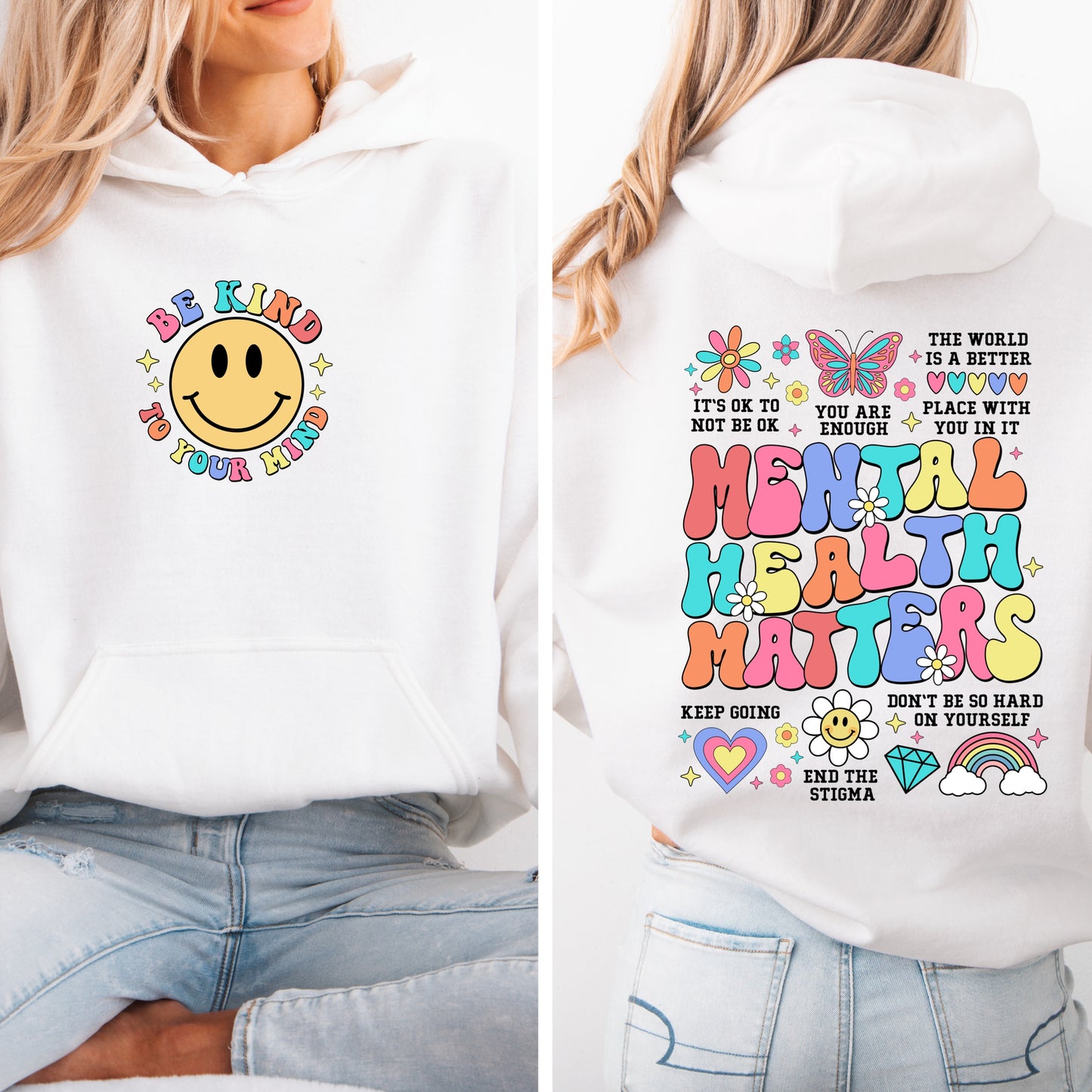 Be Kind Mental Health Hoodie