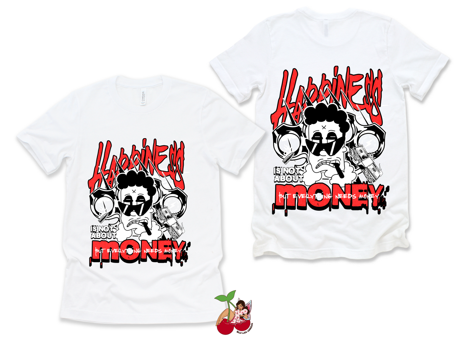 Happiness Graphic Cartoon T (Front)