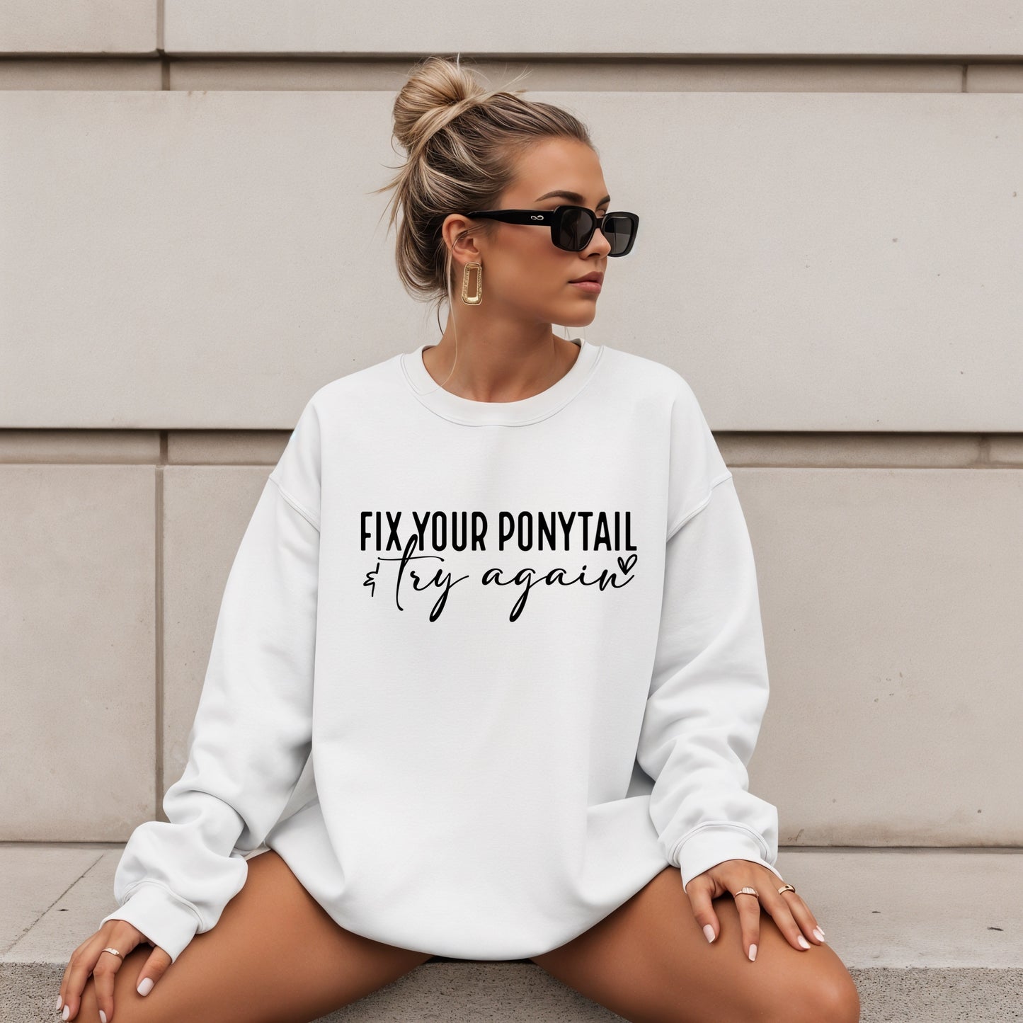 "Fix Your Ponytail" Encouraging Tee