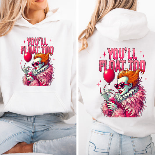 Pennywise in Pink You'll Float Too Hoodie